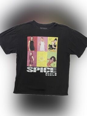Spice Girls Black Graphic Tee - Vintage Style Short Sleeve Top